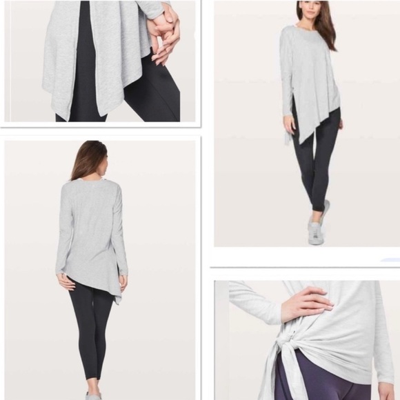Lululemon To The Point Long Sleeve brand new grey gray shirt top sz 10 women’s - Picture 1 of 8